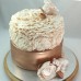 Flower - Ruffle Roses and Rose Gold Cake 2 Tier (D)